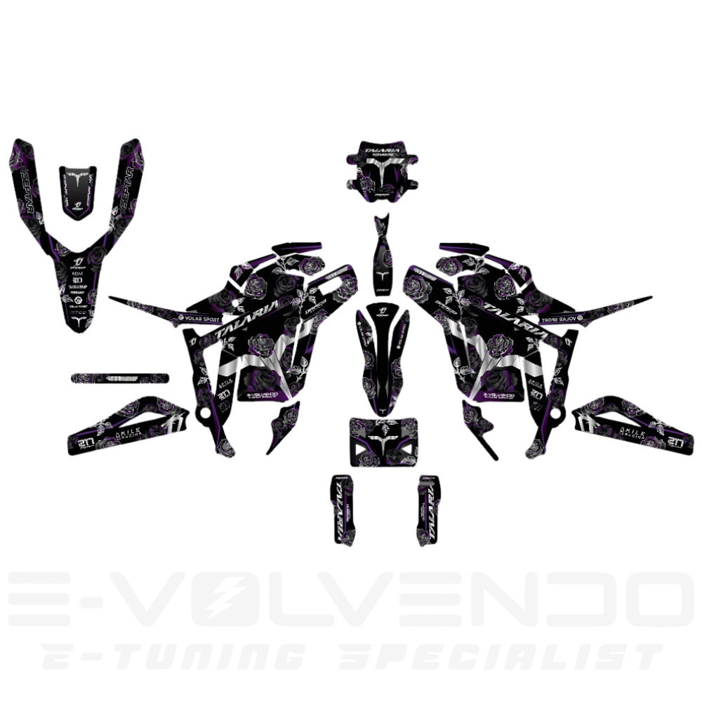 Kit adesivi Talaria Sting - PURPLE ROSES