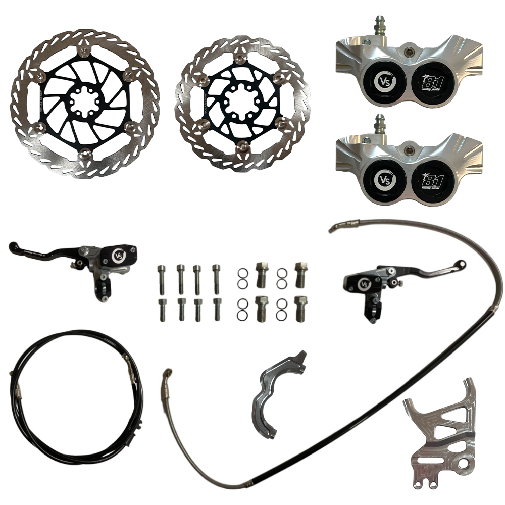 (SUR-RON) SET FRONT/REAR Racing Brake System 4 Pistons - VOLAR SPORT