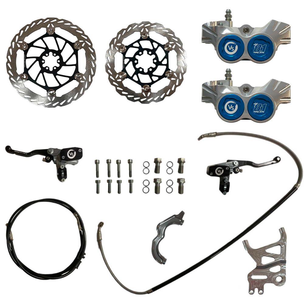 (SUR-RON) SET FRONT/REAR Racing Brake System 4 Pistons - VOLAR SPORT