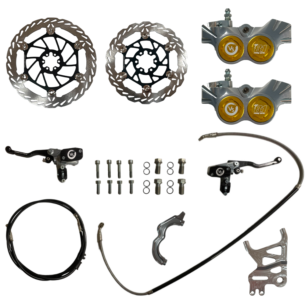 (SUR-RON) SET FRONT/REAR Racing Brake System 4 Pistons - VOLAR SPORT