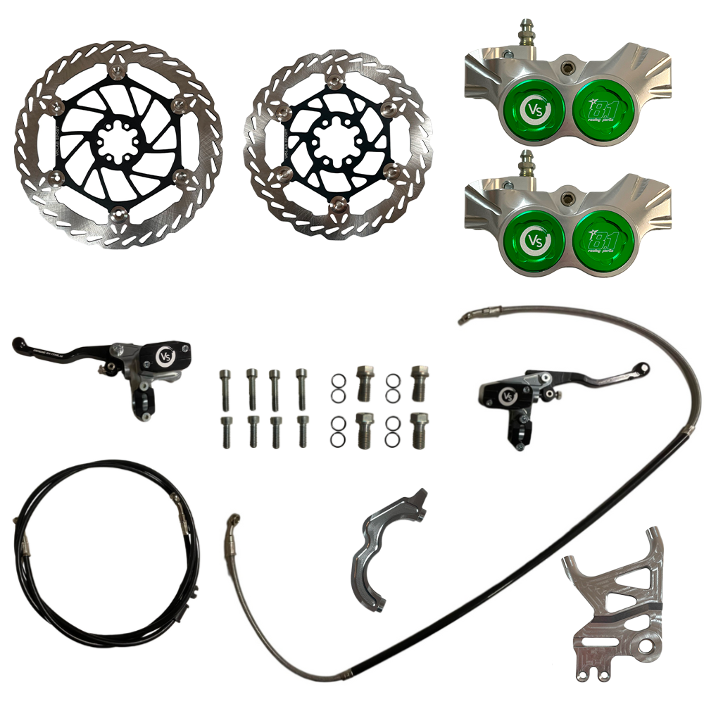 (SUR-RON) SET FRONT/REAR Racing Brake System 4 Pistons - VOLAR SPORT