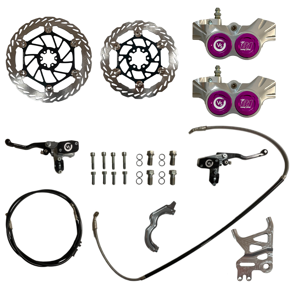 (SUR-RON) SET FRONT/REAR Racing Brake System 4 Pistons - VOLAR SPORT