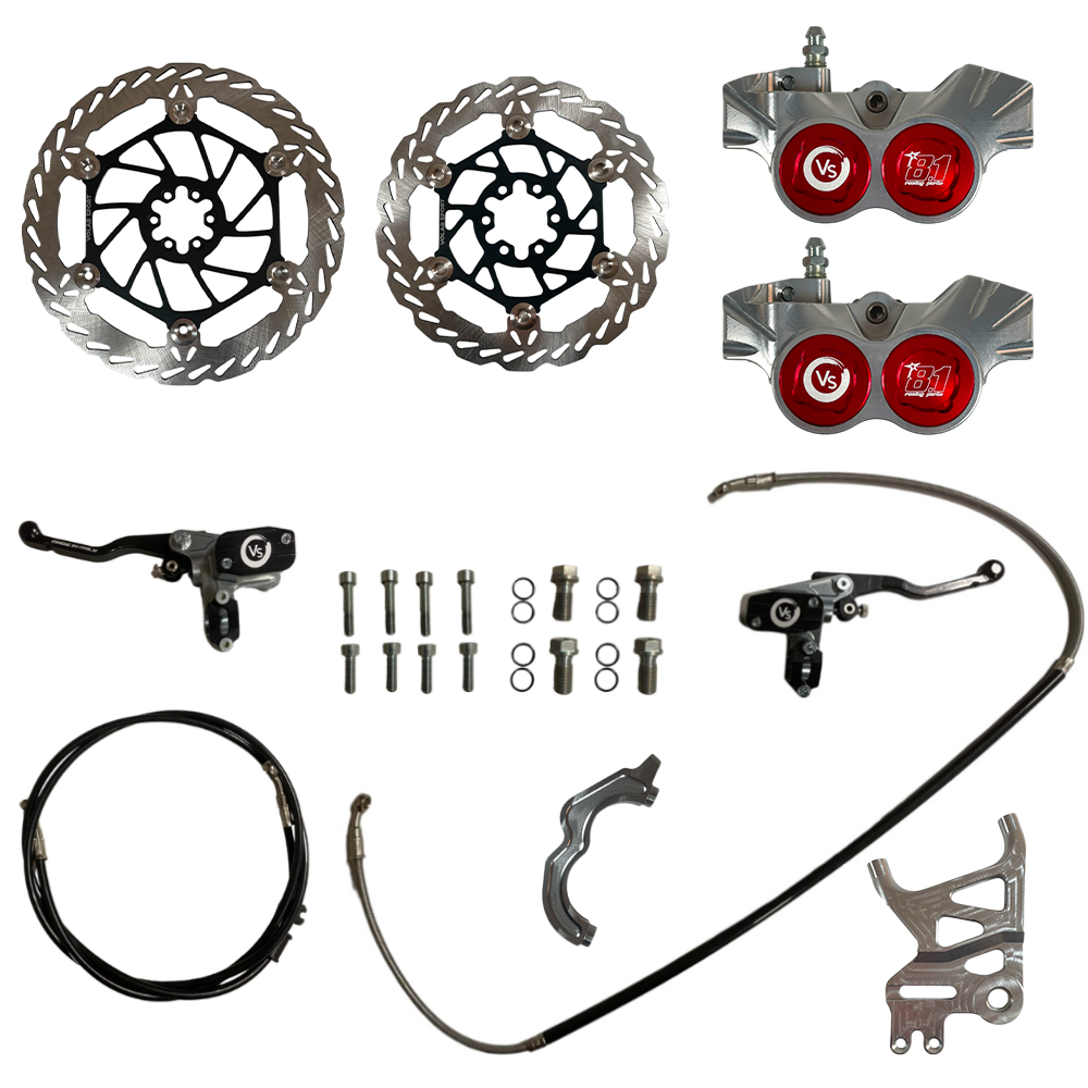 (SUR-RON) SET FRONT/REAR Racing Brake System 4 Pistons - VOLAR SPORT