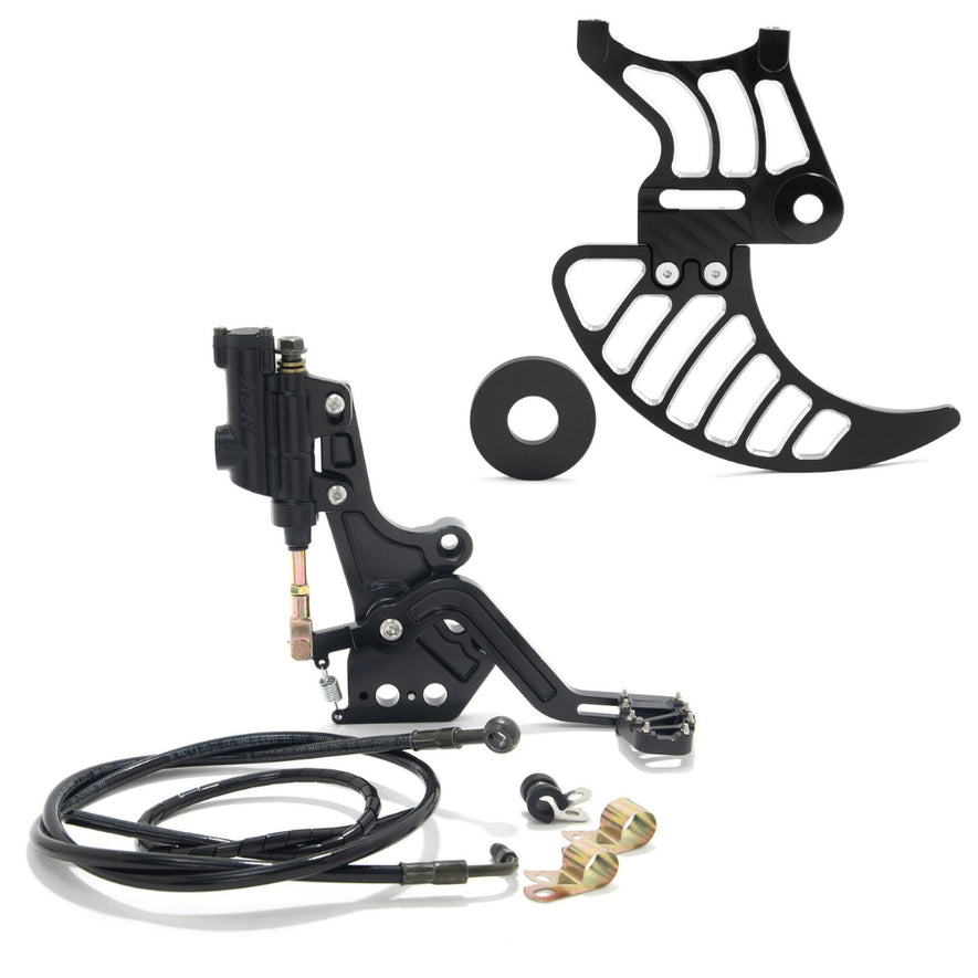Hydraulisches Hinterradbremsen-Set mit Pedal + TALARIA-Scheibenabdeckung