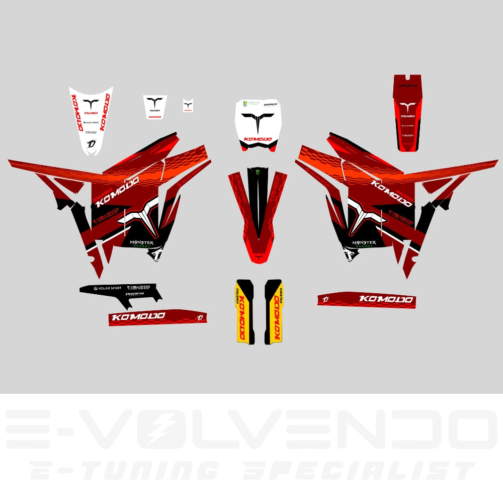 Kit adesivi Talaria Komodo - RED SPORT