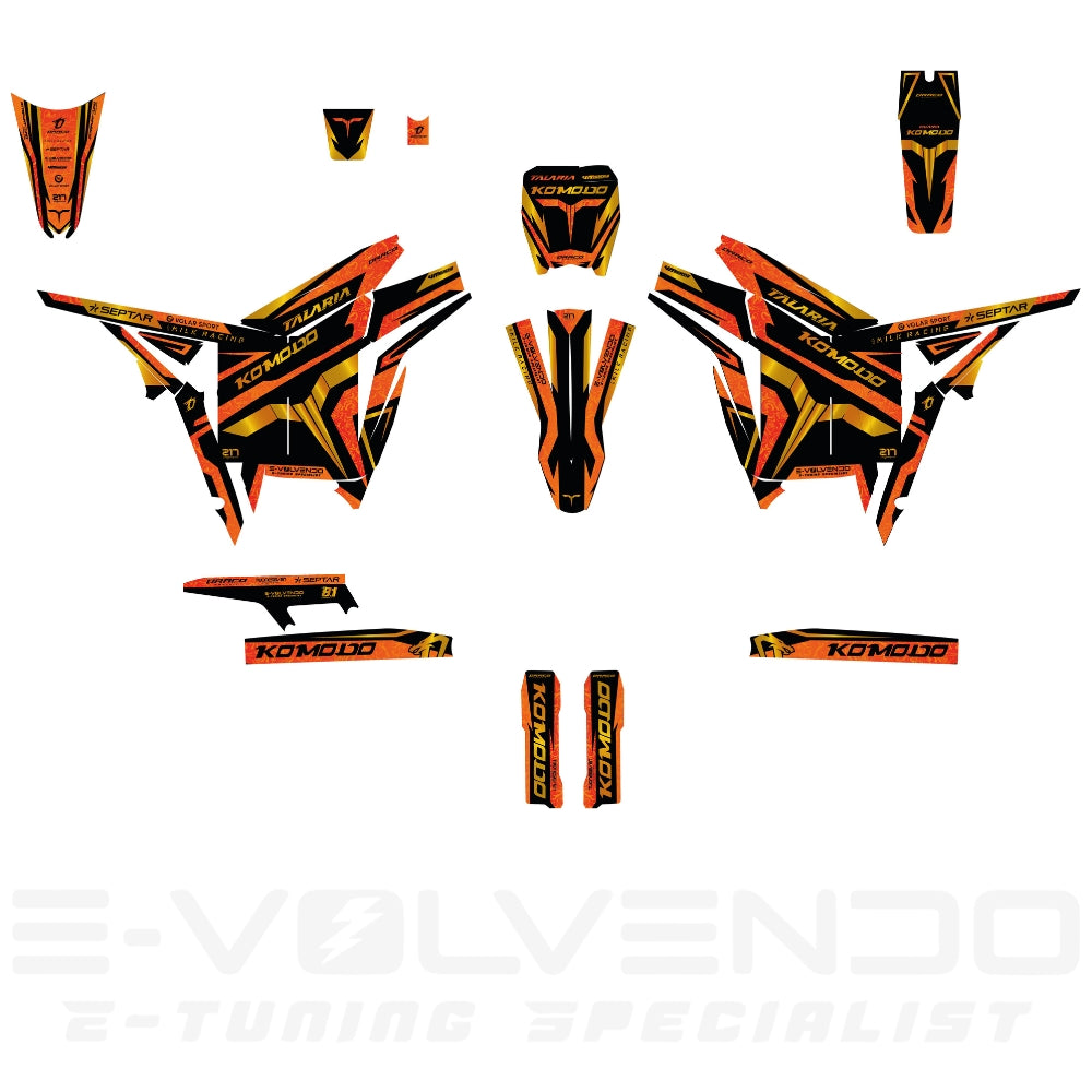 Kit adesivi Talaria Komodo - ENDURO ORANGE