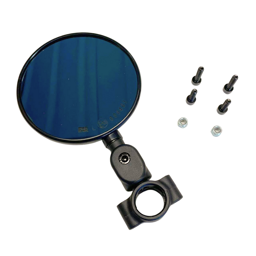 Homologated small articulated rear-view mirror