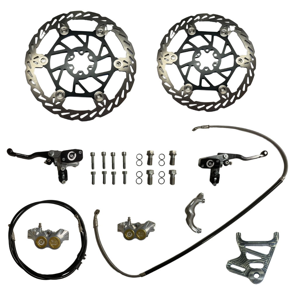 (MTB) SET FRONT/REAR Racing Brake System 4 Pistons - VOLAR SPORT