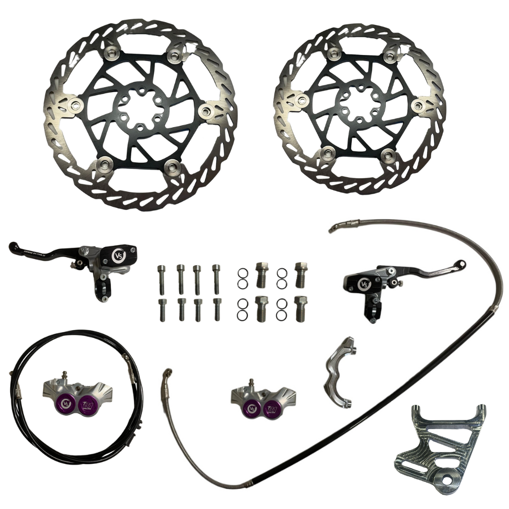 (MTB) SET FRONT/REAR Racing Brake System 4 Pistons - VOLAR SPORT