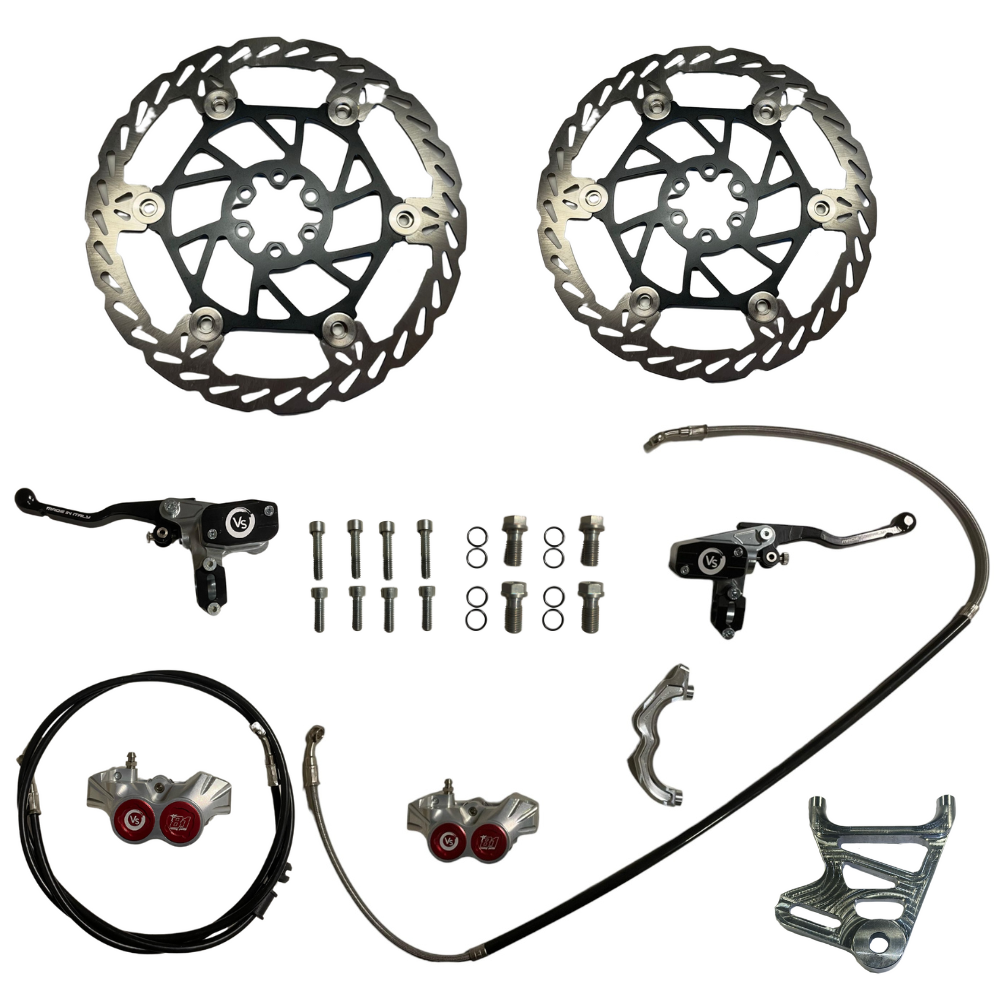 (MTB) SET FRONT/REAR Racing Brake System 4 Pistons - VOLAR SPORT