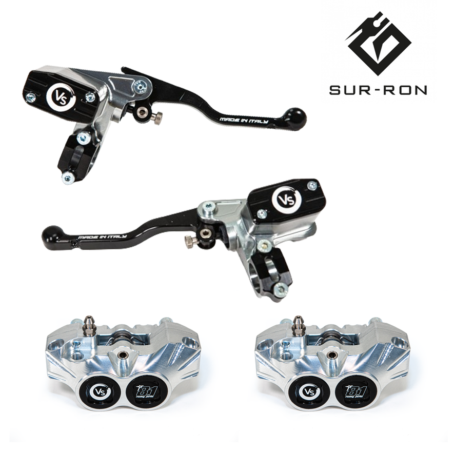 (SUR-RON) SET FRONT/REAR Racing Brake System 4 Pistons - VOLAR SPORT