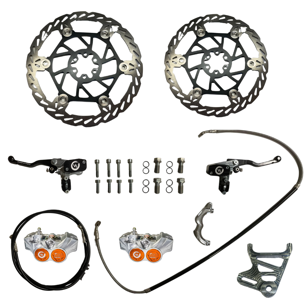 (MTB) SET FRONT/REAR Racing Brake System 4 Pistons - VOLAR SPORT